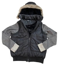 John Eshaya By Jet Jacket Hooded Quilted  Fau...