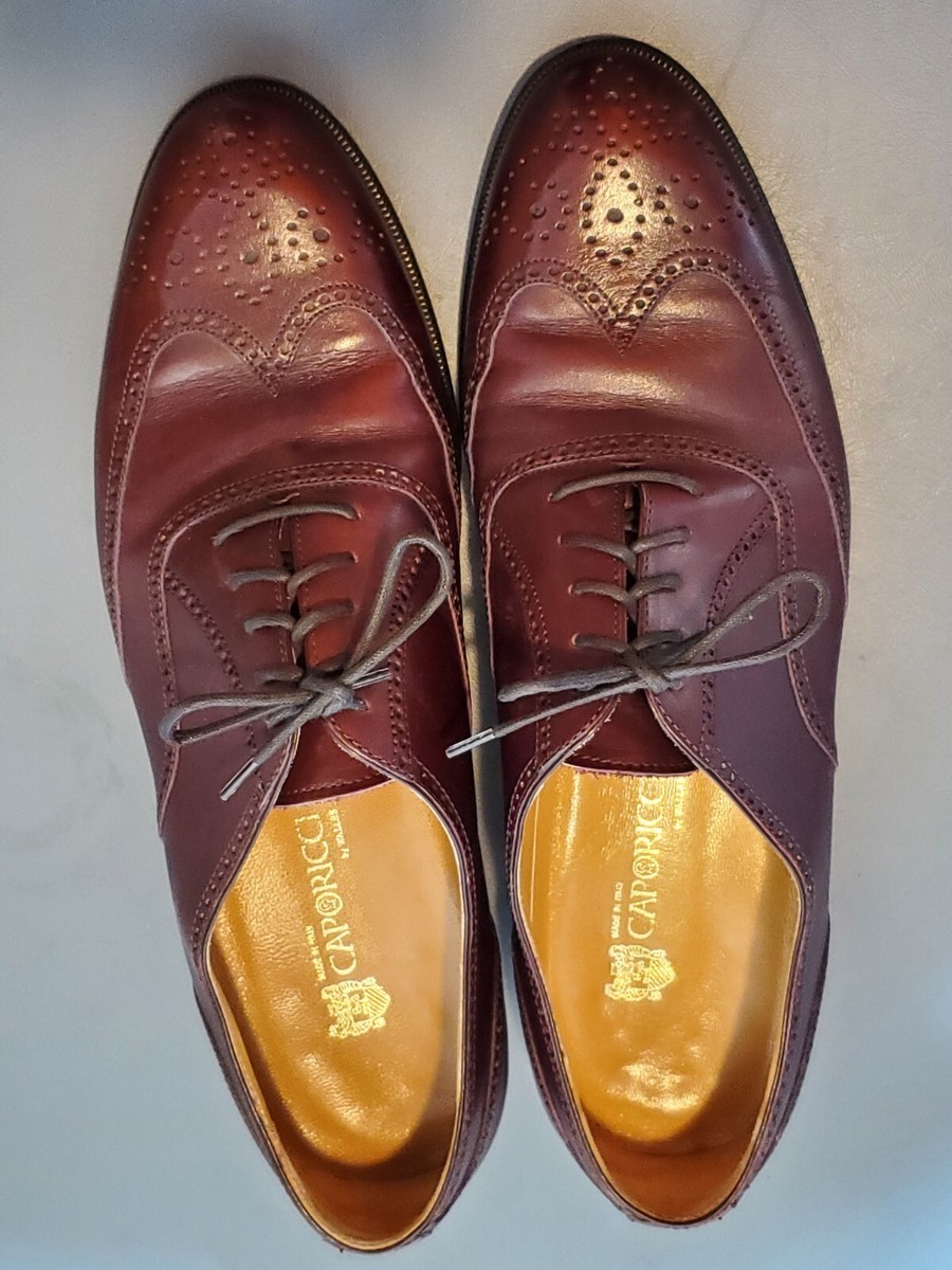 Caporicco Men\'s Brown Leather Oxford Made in Italy Size 10.5 Caporicci Shoes | eBay main image 3