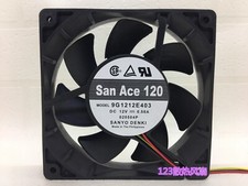 Sanyo 9G1212E403 12025 DC12V 0.58A 12CM 3-Wire Dual Ball Cooling Fan