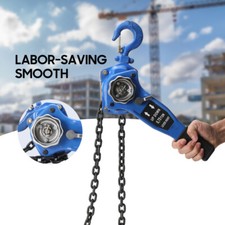 Manual Chain Block Hoist 1653 lbs Ratcheting Lever Block Chain Hoist 10ft