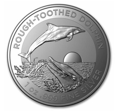 #ad 2023 Australia 1 oz Silver $1 Rough Toothed Dolphin BU in capsule $107.18
