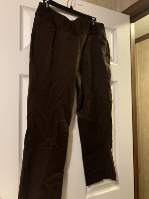Christopher Banks Signature Slimming Capri Pants Size 10 Brown Elastic  Waist