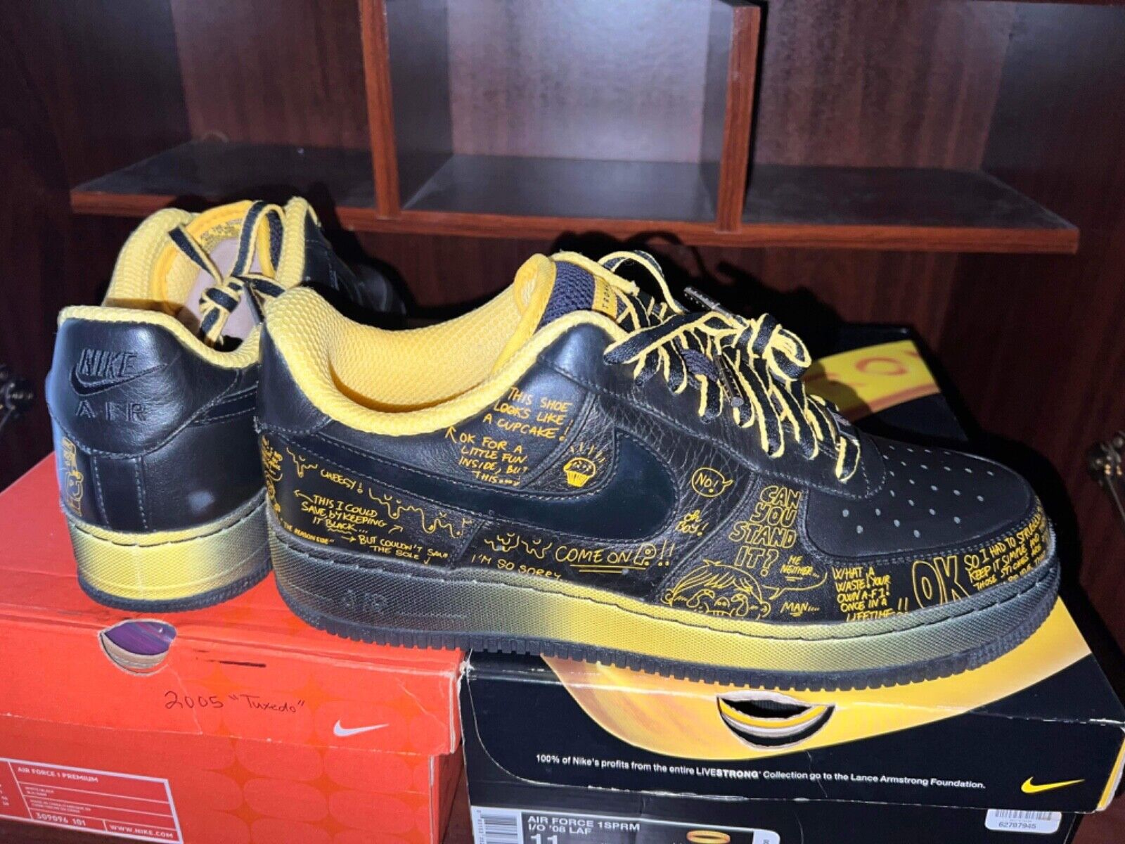 AF1 Louis Vuitton Supreme Custom Design Size 9