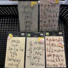 NEW Lot Making Memories Metal Wire Words Eyelet Lot Of 5 Christmas Alphabet