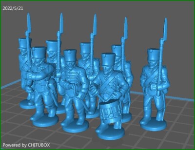 Austrian Hungarian Insurrectio btg - 8 minis - Resin 28mm Minis