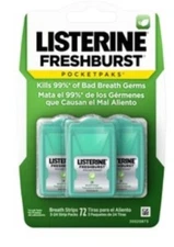 LISTERINE Freshburst Pocketpaks Breath Strips - 72 Strips