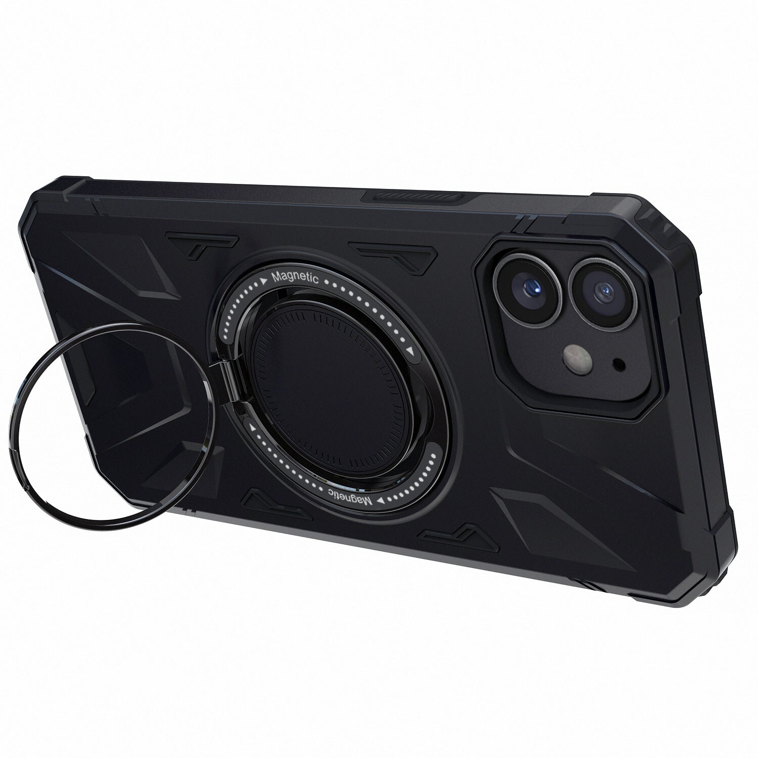 For Apple iPhone 11 Shockproof Ring Kickstand Protective Rugged Phone Case Cover