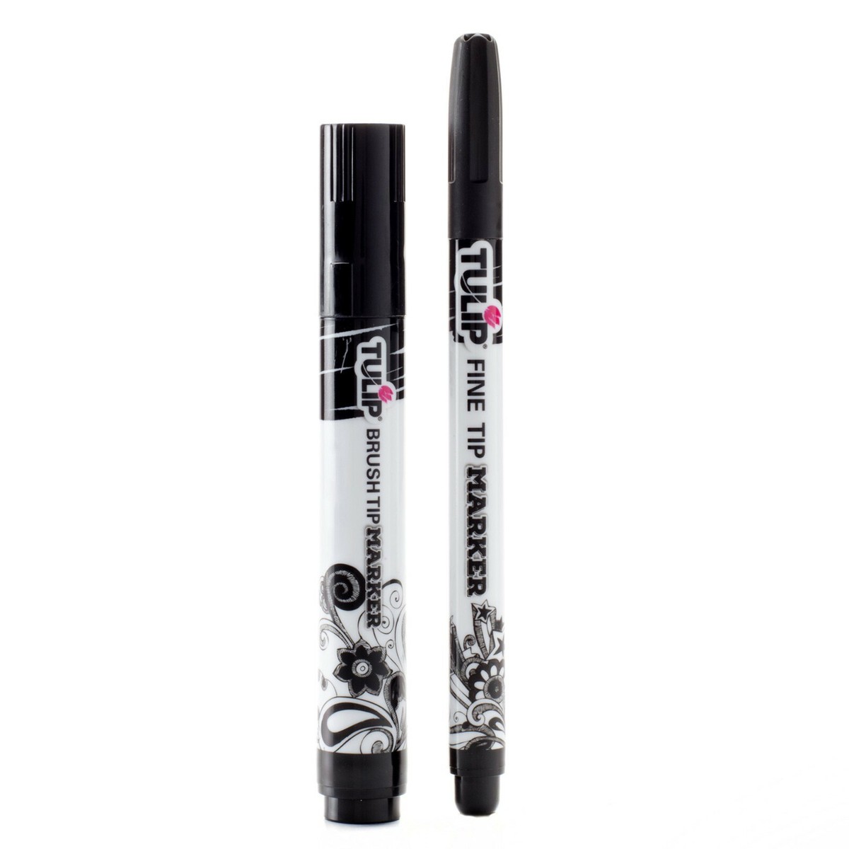 Tulip Fabric Paint Markers Fabric Dye Pen Black Tulip 2-Pack BLACK