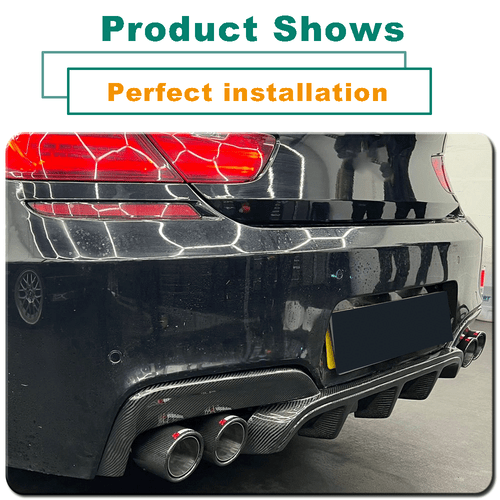 Carbon Heckdiffusor Diffusor Spoiler Lippe für BMW F06 F12 F13 M6 M-Paket 12-16 - Picture 5 of 11