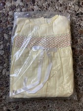 Vintage Pennys Yellow Long Nightgown Bow Circa 70s Brand New Sz 12