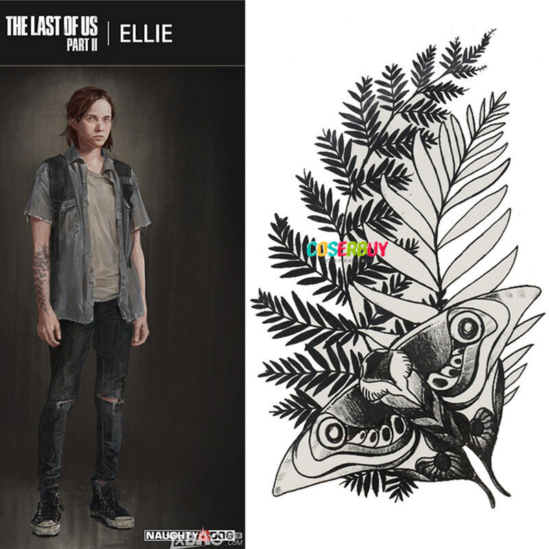 Last Of Us 2 ELLIE TATTOO props cosplay Temporary waterproof