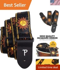 Stylish 2'' Wide Jacquard Guitar Strap - Adjustable Length for Comfort  Style