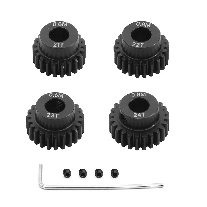 4 PCS 0.6 Mold 5mm Bore Rough Motor Gear for Model RC Cars 1/8 5MM Shaft Motors - Image 2 of 4