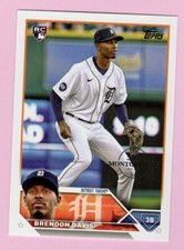 2023 Topps 582 Montgomery Club #494 Brendon Davis RC Detroit Tigers