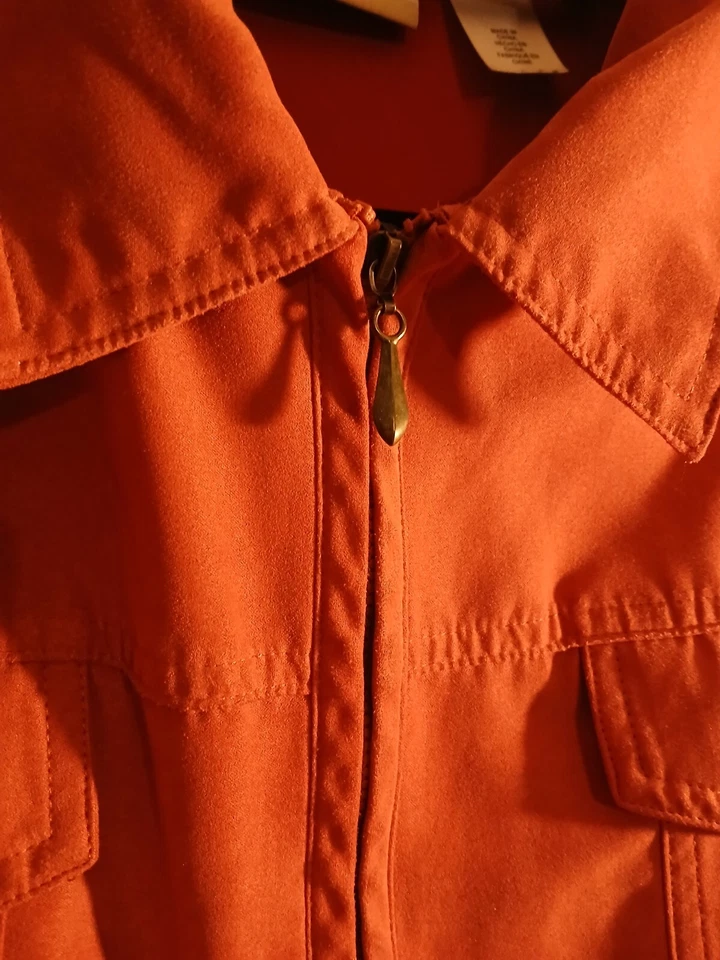 Jaqueta Alfred Dunner Feminina 22W Laranja Zíper Completo Madura Carreira Ware Professional - Imagem 3 de 4