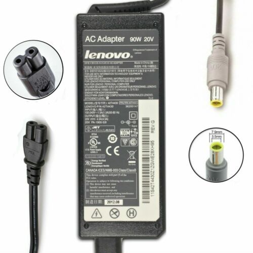 Original LENOVO ThinkPad T430 T420 T400 T410 T61 T510 90W AC Charger Adapter - Afbeelding 1 van 3