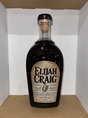 Elijah Craig Small Batch Bourbon Bottle Pre-fire Empty Display 17'' 5 Qt Fillable
