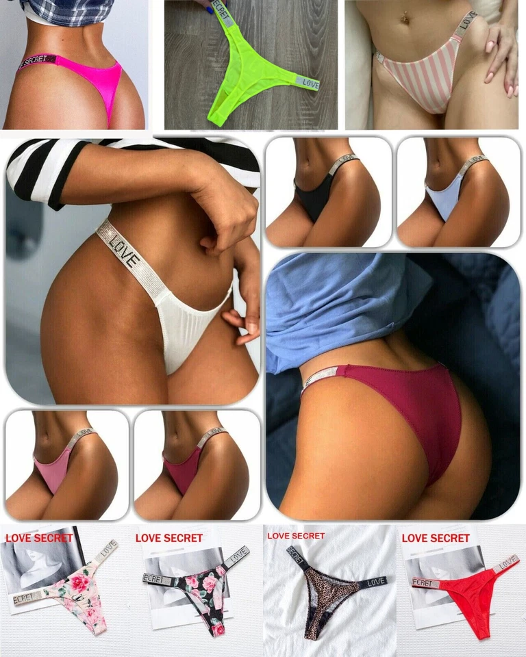 SeXy Brazilian G-String Slip Bikini Tanga String Bikinihose Strass LOVE Brasil - Bild 4 von 4