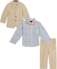 NAUTICA Little Boys Pindot Suit Set, 4 Piece