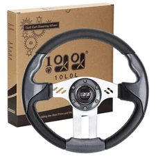 10L0L 12.5 inch Golf Cart Steering Wheel For EZGO Yamaha Club CAR Carbon Fiber