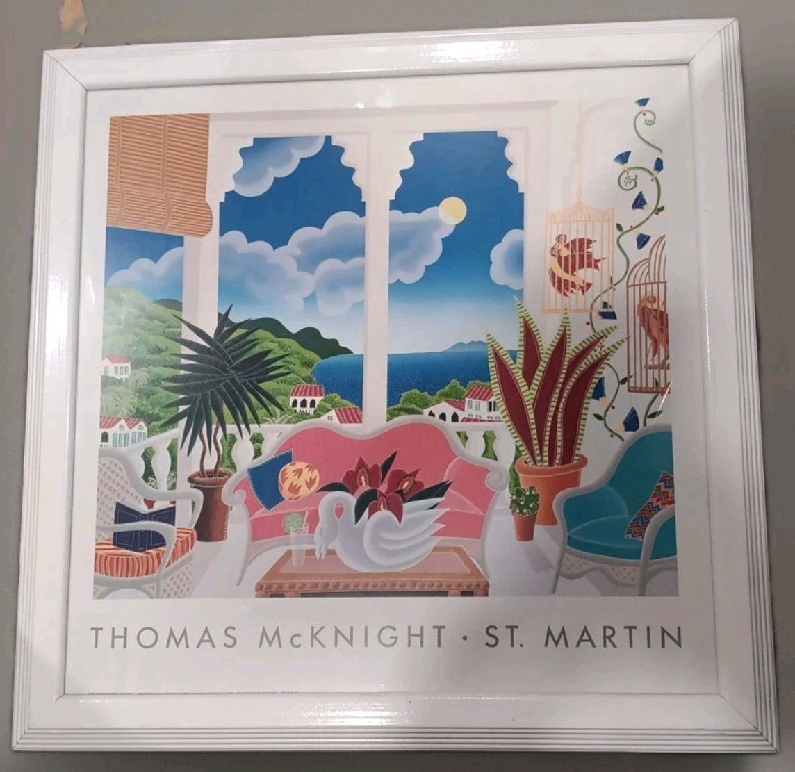 THOMAS McKNIGHT  1992 Framed Print ST  MARTIN by Chalk & Vermilion 20