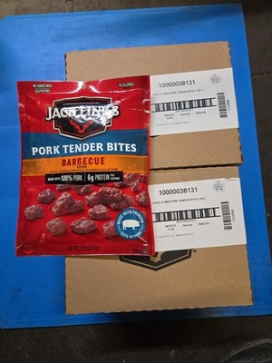Jack Link's Pork Tender Bites BBQ Flavor, 3.25 oz 2 Cases Of 8 Each 16 Packages
