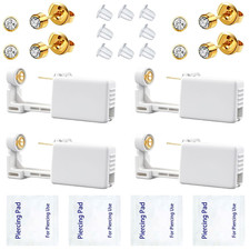 Ear Piercing Kit, Disposable Ear Piercing Gun Preloaded CZ Earring Studs, Body P