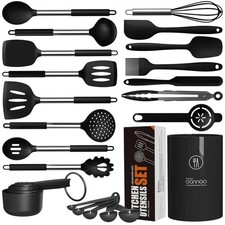 Silicone Cooking Utensils Set - Heat Resistant Kitchen Tools