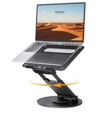 Telescopic 360 Rotating Laptop Stand for Desk Adjustable Height Swivel Pull Out
