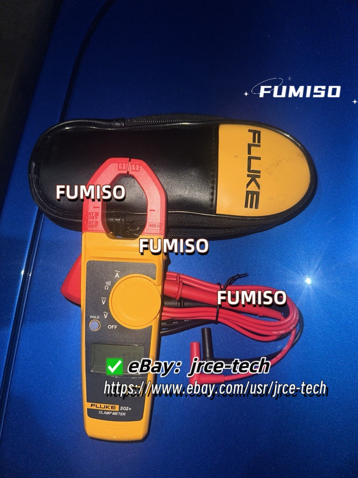 Fluke 302+ AC400A Clamp Meter Tester AC/DC Volt Amp Multimeter /-50*jrc