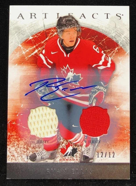 2012-13 Upper Deck Artifacts Ryan Ellis #145 Dual Patch Auto Gold Jersey #12/12