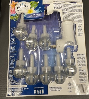  Glade PlugIns Aqua Waves Scented Oil  1 Warmer + 8 Refills 