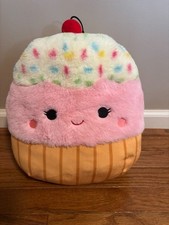 Squishmallows Clara the Cupcake Official Fuzzy 12" Plush Food Squad Kellytoy