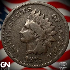 1875 Indian Head Cent Penny Z4251