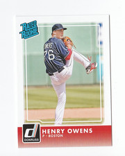 2016 Donruss #44 Henry Owens RR RC Boston Red Sox Kansas City T-Bones