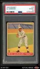 1933 Goudey #35 Al Simmons White Sox HOF PSA 2.5 - GD+