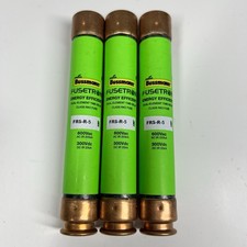 Lot of 3 Bussmann FRS-R-5 5A 600VAC/300VDC Fusetron Dual Element Time-Delay Fuse