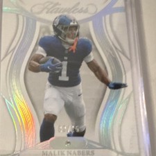 Panini Flawless 2025 Malik Nabers Rookie #103 Sapphire /15 Giants Football