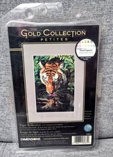Dimensions Gold Collection Petites Counted Cross Stitch Kit TIGER REFLECTION NEW