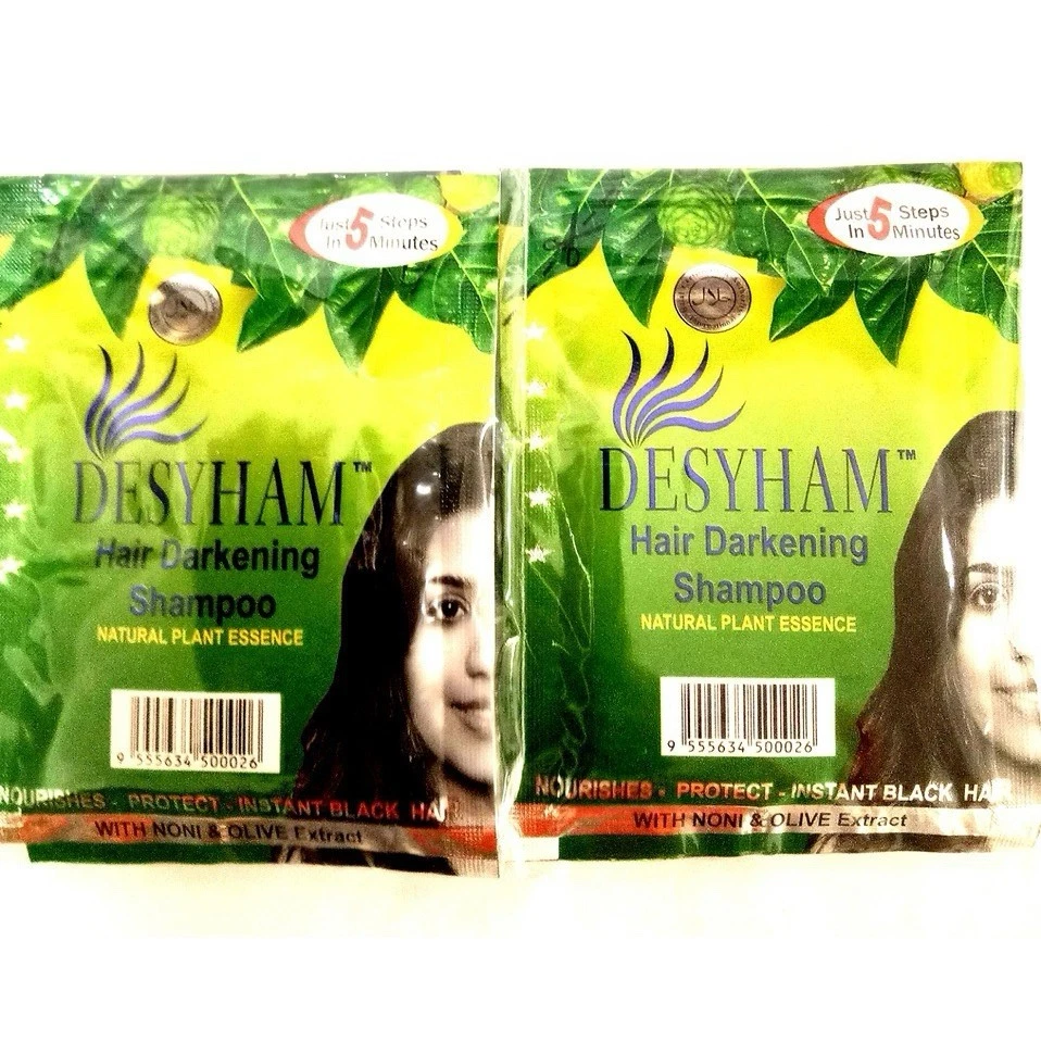 Desyham Hair Darkening Shampoo henna Dye Inai Pewarna Rambut 1 box - Image 2 of 2
