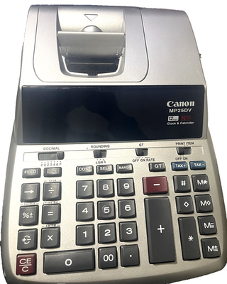 #ad Canon MP25DV 12 Digits 2 Color Print Clock amp; Calendar Adding Calculator $30.99