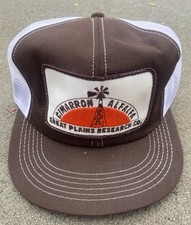 Vintage Snapback Trucker Hat Cap Patch Mesh K Brand USA Seed farming