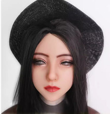 COS Realistic Silicone Female Mask Crossdresser Cosplay Transgender Full Mask