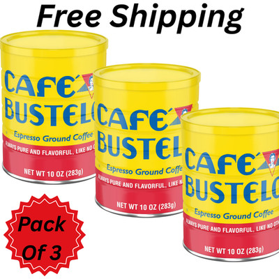 Cafe Bustelo, Espresso Style Dark Roast Ground Coffee, 10 oz Can