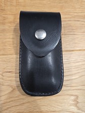 Leatherman Wave Black Dyed leather sheath. Plain flap. Sheath only.