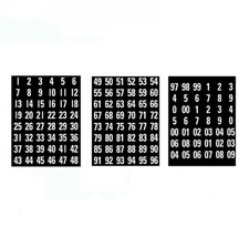 Route Numbers 1/76 scale model bus transfers