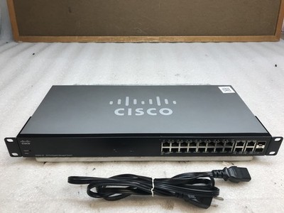 Cisco SG300-20 20 Port Gigabit Managed Switch w/ Rack Ears & Power Cable