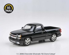 1/64 Paragon 2006 Chevrolet Silverado SS Clone Single Cab Onyx Black PB-55831