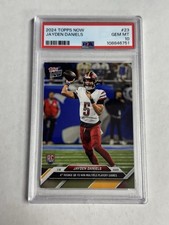 2024 Topps Now Jayden Daniels 4th QB Playoff Wins Rookie RC SP PSA 10 GEM NFL