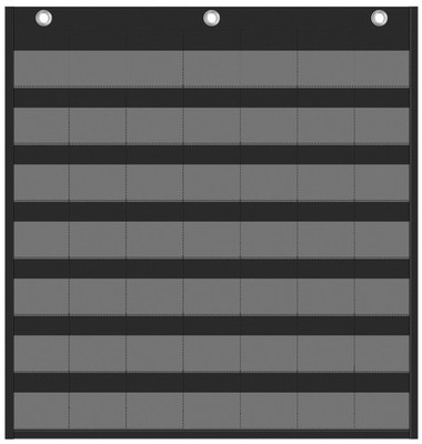 Classroom Calendar Pocket Chart for Kids Learning - 45 Pockets Monthly Calend...